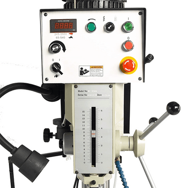 Baileigh DP-1250VS-HS Variable-Speed High-Speed Drill Press Head Controls