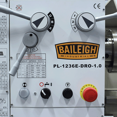 Baileigh_PL-1236E-DRO_Economical_Precision_Lathe_Controls